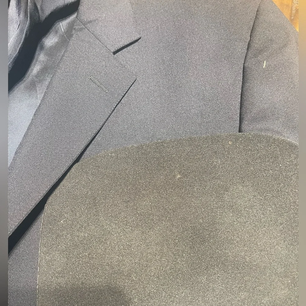 Brooks Brothers Brooks Ease Wool Dark Blue Blazer/Sports Coat Men's 45 Long USA